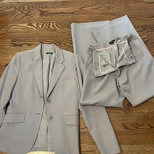 J Crew suit size 2 worn once, tan in perfect condition.